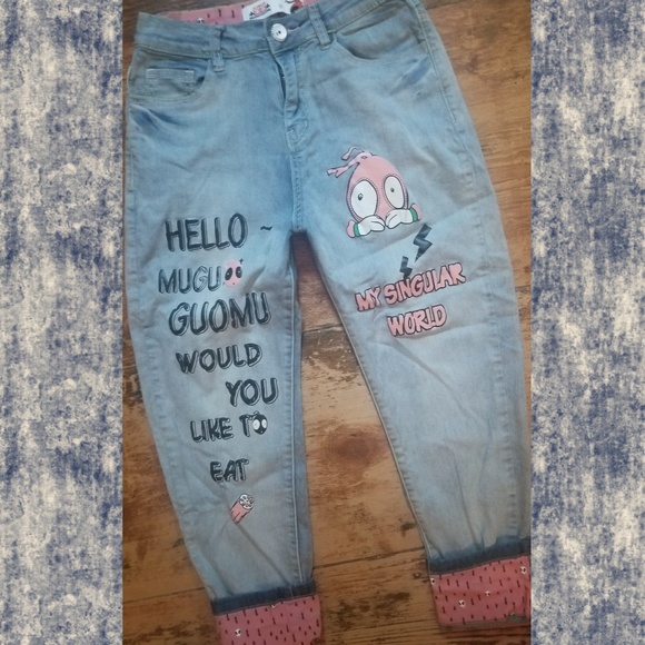 Vintage Denim - SOLD🌈 Asian MUGUOGUOMU Krazy kute KAWAII jeans